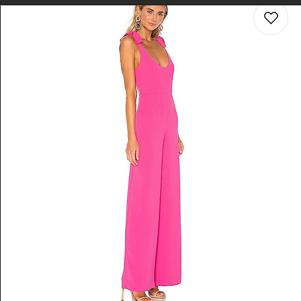 Revolve hot pink clover jumpsuit - bridal dress